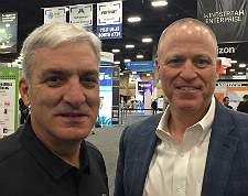 Windstream's Cardi Prinzi (left) and Curt Allen at the 2019 Channel Partners Conference & Expo.